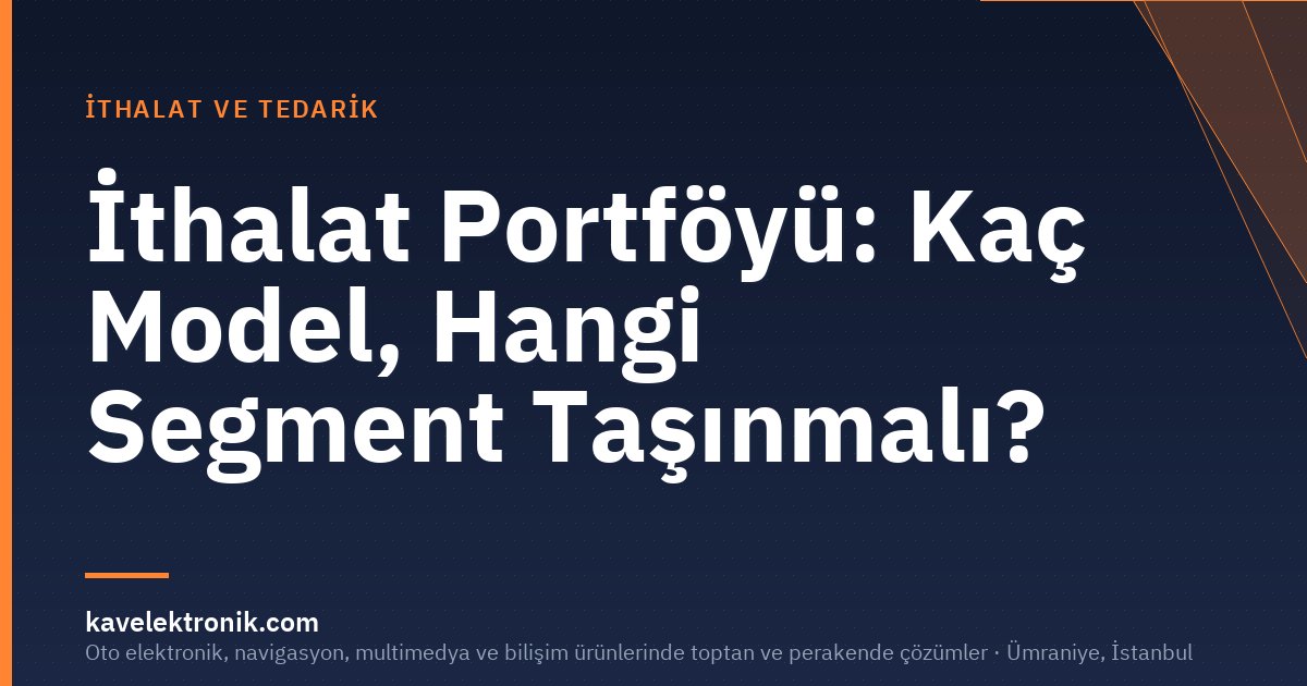 İthalat Portföyü: Kaç Model, Hangi Segment Taşınmalı?